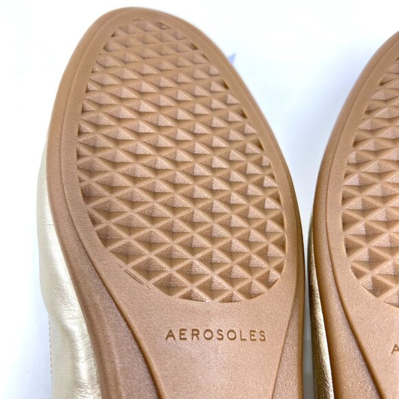 12W‎ 12 WIDE WIDTH Aerosoles Homebet Gold Ballet Flats Shoes - Picture 10 of 15